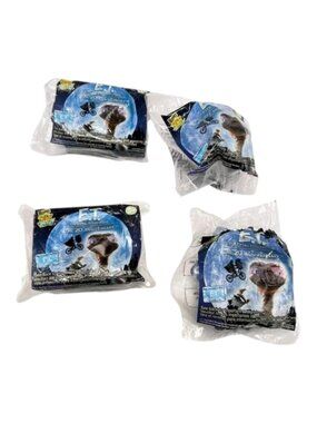 Wendys Kids Meal Toy ET 20th Anniversary Lot‎ 4 Universal 2002  2 New 2 Opened